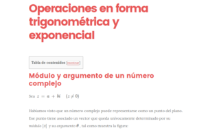 operaciones complejos forma trigonometrica forma exponencial